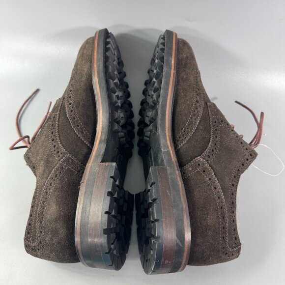 New Polo Ralph Lauren Brown Suede Norbeck Wingtip Vibram Sole Leather Shoes 9 D main image 9